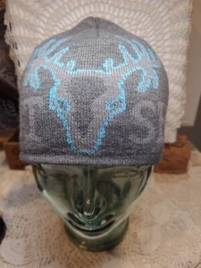 Hot Shot Winter kaltes Wetter neu ohne Etikett Doppelstrick Unisex Mütze Beanie Einheitsgröße grau - Bild 1 von 10