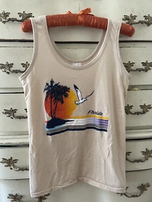 Camiseta Gráfica Vintage “Florida” Recuerdo Viaje Verano Playa Tanque (38-40) S Foto 1 de 4