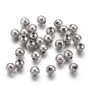 1000 piezas 304 Espaciador redondo de acero inoxidable cuentas artesanías para hacer joyas 4 mm - Imagen 1 de 2