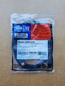 Tripp Lite U024-010 Hi-Speed A-Male to A-Female USB 2.0 Extension Cable (10ft) - Picture 1 of 1