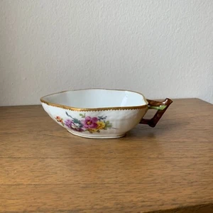 OLD Royal Copenhagen Saxon Flower Leaf Dish w handle 4/1602 1stQ Excellent 1800s - Picture 1 of 13