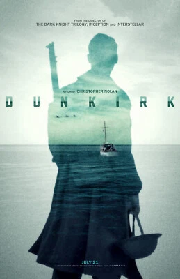 AA1215 Dunkirk Film By Christopher Nolan 2017 Silhouette Movie Poster 11x17 - Image 1 of 4