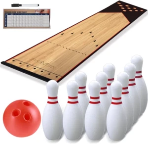 Mini Kids Bowling Set โ Bowling Pins & Ball Game Set โ Full Bowling Alley Games - Picture 1 of 7