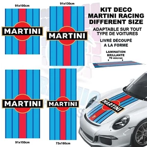 BONNET MARTINI RACING STRIPES COMPATIBLE PORSCHE STICKERS CAPOT LE MANS RACING - Foto 1 di 21