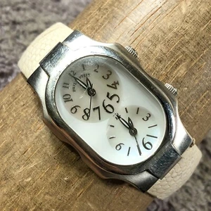 Philip Stein Signature 1TF066828 Women Dual Time Leather Quartz 27mm Watch 7" - Picture 1 of 13