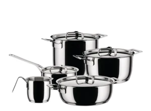 Alessi Pots&Pans - Set di Pentole 9 Pezzi Pots&Pans Alessi - Batteria Pentole - Imagen 1 de 1