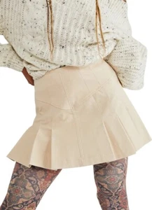 Free People New Sugar and Spice Faux Vegan Leather Skirt 14 - Picture 1 of 4