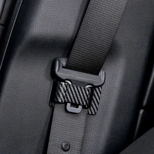 1pc Carbon Fiber Auto Car Seat Belt Stabilizer Limiter Car Interior Accessories - Foto 1 di 7