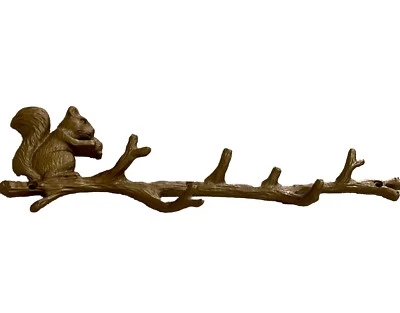 松鼠 5 - 6 钩毛巾或钥匙衣架 架子 家居装饰 质朴 13.5 L — 第 1/4 张图片