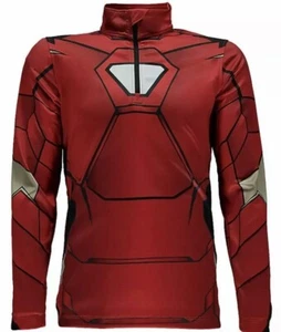 Spyder Kids Limitless Marvel Mid-Layer Top Thermal Shirt Sz.Large 14/16 MSRP $75 - Picture 1 of 2