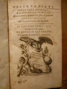 VV.AA. OSSERVAZIONI VITA ANIMALE E APPARENZA MORTE 1796 MISCELLANEA 4 OPERE - Foto 1 di 5