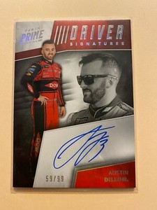 A18,405 - 2018 Panini Prime Driver Signatures #11 Austin Dillon/99 Auto