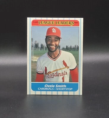 1986 Fleer Walgreens League Leaders OZZIE SMITH Card #42 St. Louis Cardinals - Image 1 of 2