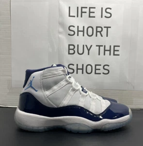 Nike Air Jordan 11 Retro BG Win Like 82 White University Blue 378038-123 Size 4Y - Picture 1 of 9