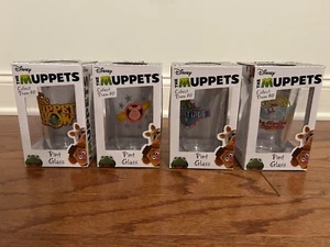 (4) {2015} (Diamond Select) {Disney} "THE MUPPETS" Pint Glass Lot, COMPLETE SET! - Picture 1 of 9