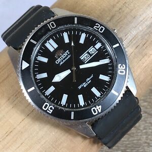 Orient Epson Black Bezel Automatic Men's Watch F692-UAB0 BROKEN CROWN