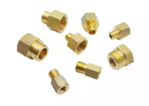 ALL FEMALE THREAD TO ALL METRIC MALE THREAD BRASS SUMP PLUG ADAPTOR PIPE FITTING - Picture 1 of 126