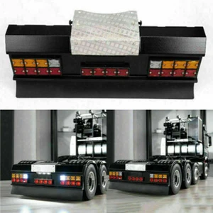 LED LESU Square Rear Bumper with Signal Light For Tamiya Man R620 R470 RC Car - Picture 1 of 10