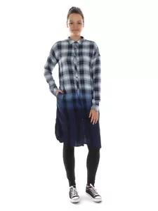 O'Neill Vestido a Cuadros Vestido de Ocio Blau Crystal Bay Cuello Kent - Imagen 1 de 2