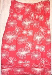 Denim & Co Coral Floral Linen Blend Skirt sz 1X Excellent Condition - Picture 1 of 2