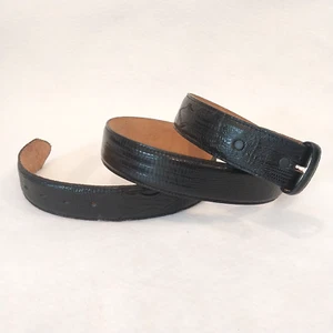 Tony Lama Belt Western Black Lizard Embossed Leather Mens 42 Made in USA C40963 - Picture 1 of 8