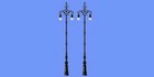 Mabar 95187N Set 2X lampioni luci led 14V modello plastico ferroviario N 1:160