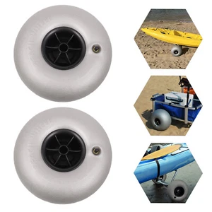 2ps 10in pneumatico PVC pneumatico ruota spiaggia palloncino spiaggia ruota per kayak carrello - Foto 1 di 12