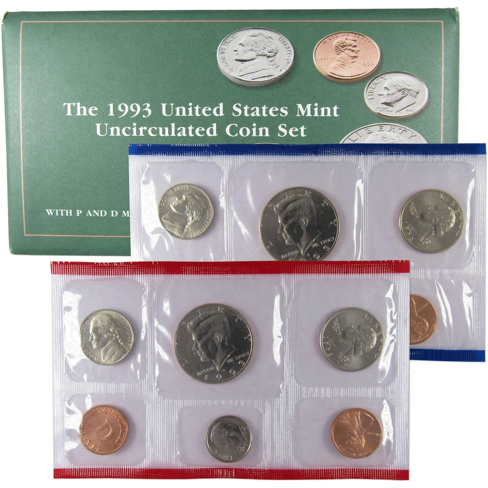 1993 Uncirculated Coin Set U.S Mint Original Government Packaging OGP - Image 1 of 4