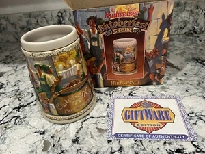 Vintage 1996 Budweiser Anheuser-Busch Oktoberfest Beer Stein New IN BOX! - Picture 1 of 4