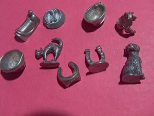 saddle horseshoe dog beans bone cat    Monopoly Game Replacement  Tokens - Picture 1 of 5