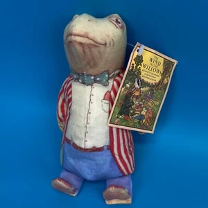 Vintage Wind In the Willows 8” Toad Frog Bean Bag Plush by The Toy Works USA - Picture 1 of 7