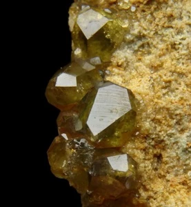 ANDRADITE var. DEMANTOID green crystals -- MADAGASCAR Antetezambato Mine /pf897 - Picture 1 of 12