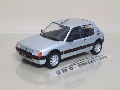PEUGEOT 205 1.9 GTi 1988 GRiGiO SiLVER GREY WHiTEBOX 1/24 (NO RALLY EDiCOLA IXO) - Immagine 1 di 4