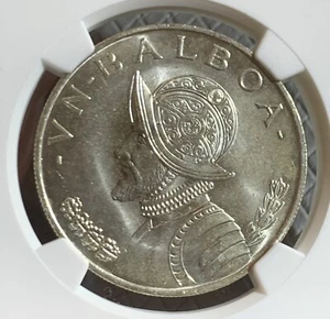 1966 PANAMA BALBOA SILVER COIN NGC MS65 - Picture 1 of 3
