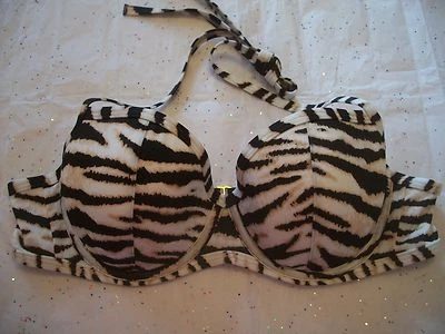 VICTORIA'S SECRET  BIKINI PUSH UP TOP ONLY ANIMAL PRINT NWT UNDERWIRE - Image 1 of 4