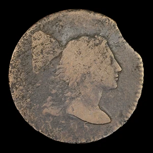 1795 S-76b Plain Edge Clipped Planchet Error Liberty Cap Large Cent 1C Coin - Picture 1 of 2
