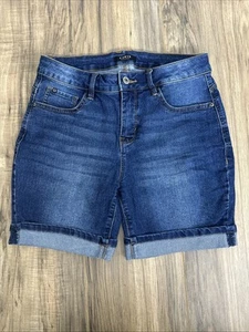 Curve Appeal Women's Size 4 Shorts Dark Wash Blue - Picture 1 of 8
