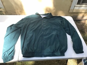 Vintage Luxor Casino Satin Jacke Large Grün Golf Windbreaker - Bild 1 von 11