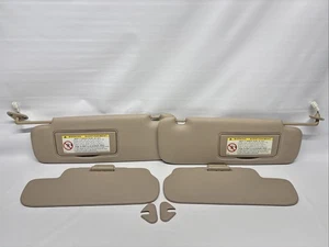 98-07 Toyota Land Cruiser Lexus LX470 Sunvisor Set Driver Passenger Tan OEM - Foto 1 di 10