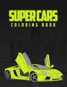 Super Cars Coloring Book: Coloring book for kids, activity book with 12 cars x2  - Picture 1 of 1