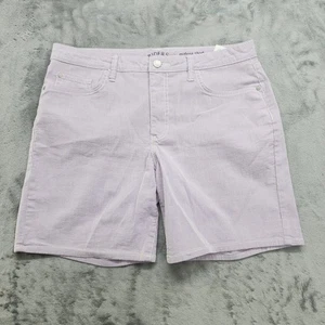 Lee Riders Shorts Damen Größe 12 Lila Gestreift Mittelhoher Bund Bermuda Stretch Denim - Bild 1 von 11