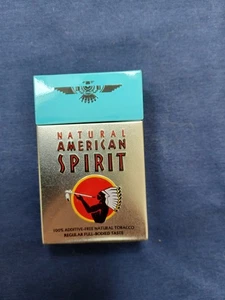 LOTTO 5 FLIP TOP LATTA VINTAGE AMERICAN SPIRIT SIGARETTA BLU - Foto 1 di 3