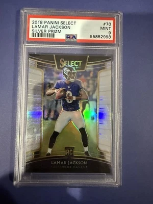 2018 Panini Select - Concourse Lamar Jackson #70 Silver Prizm (RC) - Image 1 of 2