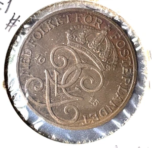 Sweden 1915 five ore KM 779.2 XF - Picture 1 of 2