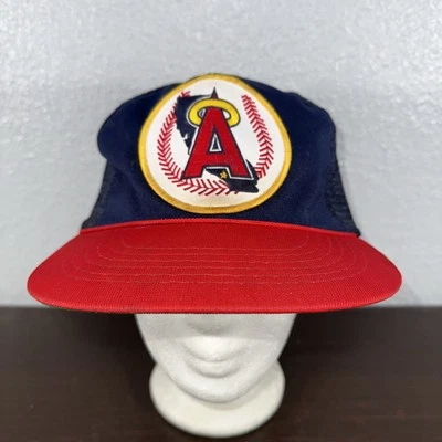 Vtg 80s Anaheim Angels Patch Coca-Cola Trucker Snapback Hat Cap MLB BASEBALL - Image 1 of 4