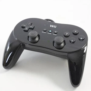 Nintendo Wii Classic Controller PRO Black Control Pad 1771 - Picture 1 of 4
