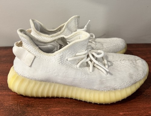 Adidas Yeezy Boost 350 V2 sneakers uomo bianco panna triplo bianco taglia US 8 5