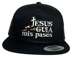 JESUS GUIA MIS PASOS MÜTZE SCHWARZ NETZ JESUS IST HERR HUT - Bild 1 von 4