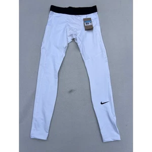 Nike Pro Dri-FIT Training Tights Mens Medium White Compression Base Layer - Picture 1 of 6