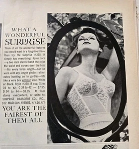 1961 Womens Lace Longline Bra 360 Vintage Fashion ad - Bild 1 von 1